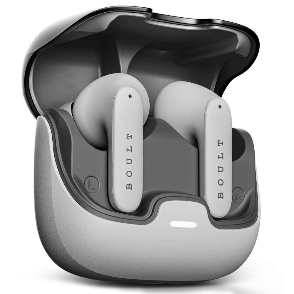 Image of GOBOULT Z40 True Wireless in Ear Earbuds with 60H Playtime, Zen™ ENC Mic, Low Latency Gaming, Type-C Fast Charging, Made in India, 10mm Rich Bass Drivers, IPX5, Bluetooth 5.3 Ear Buds TWS (White)