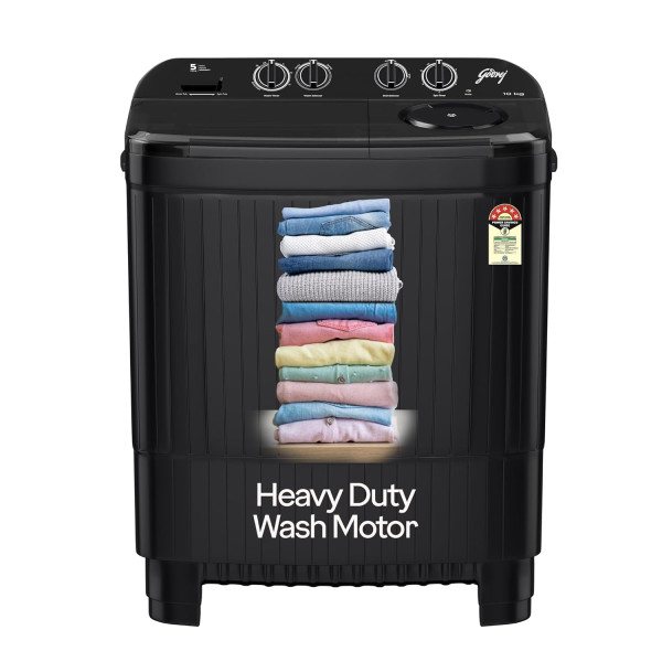 Image of Godrej 10 Kg 5 Star With Roller Coaster Wash Technology Semi-Automatic Top Load Washing Machine (WSEDGE NEO 100 5.0 PB3 SLGR, Slate Grey)