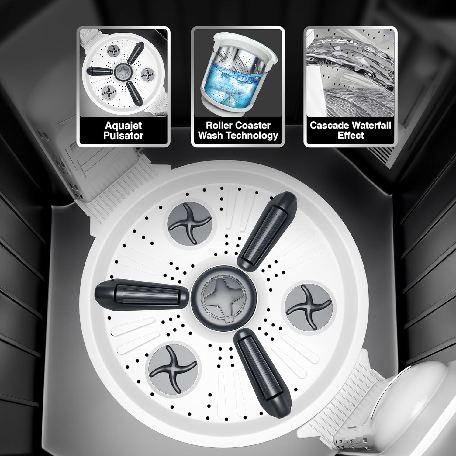 Godrej 10 Kg 5 Star With Roller Coaster Wash Technology Semi-Automatic Top Load Washing Machine WSEDGE NEO 100 50 PB3 SLGR Slate Grey