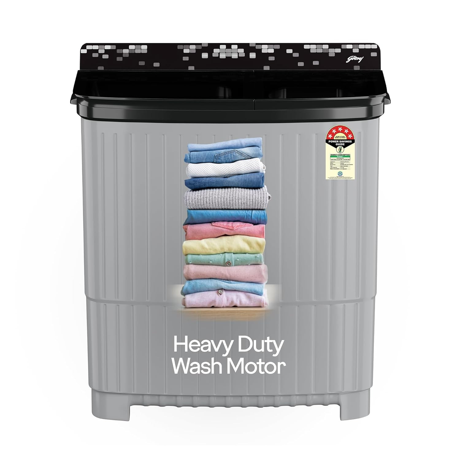 Godrej 12 Kg 5 Star Semi-Automatic Top Load Washing Machine With Air Dry and 4 Wash Programs WS EDGE UNO 120 50 PB4 MIGR Aqua Power Pulsator Mist grey