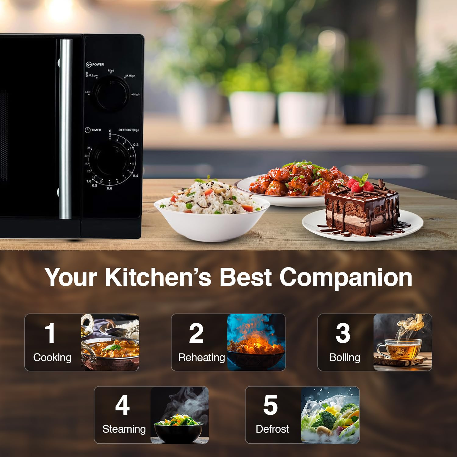 Godrej 20 L 5 Years Comprehensive Warranty Multi Distribution System for Even and Faster Cooking Solo Microwave Oven With 5 Power Levels GMX 20SA2 Black