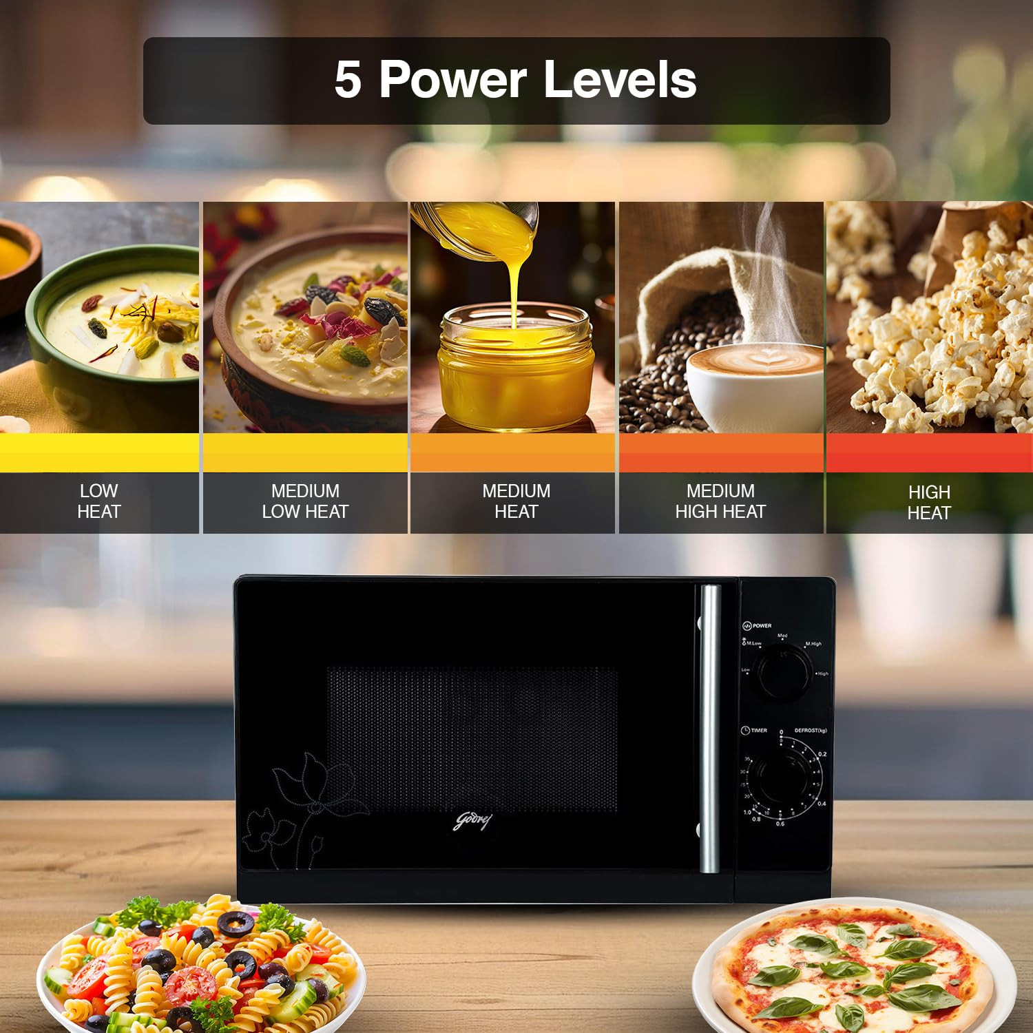 Godrej 20 L 5 Years Comprehensive Warranty Multi Distribution System for Even and Faster Cooking Solo Microwave Oven With 5 Power Levels GMX 20SA2 Black