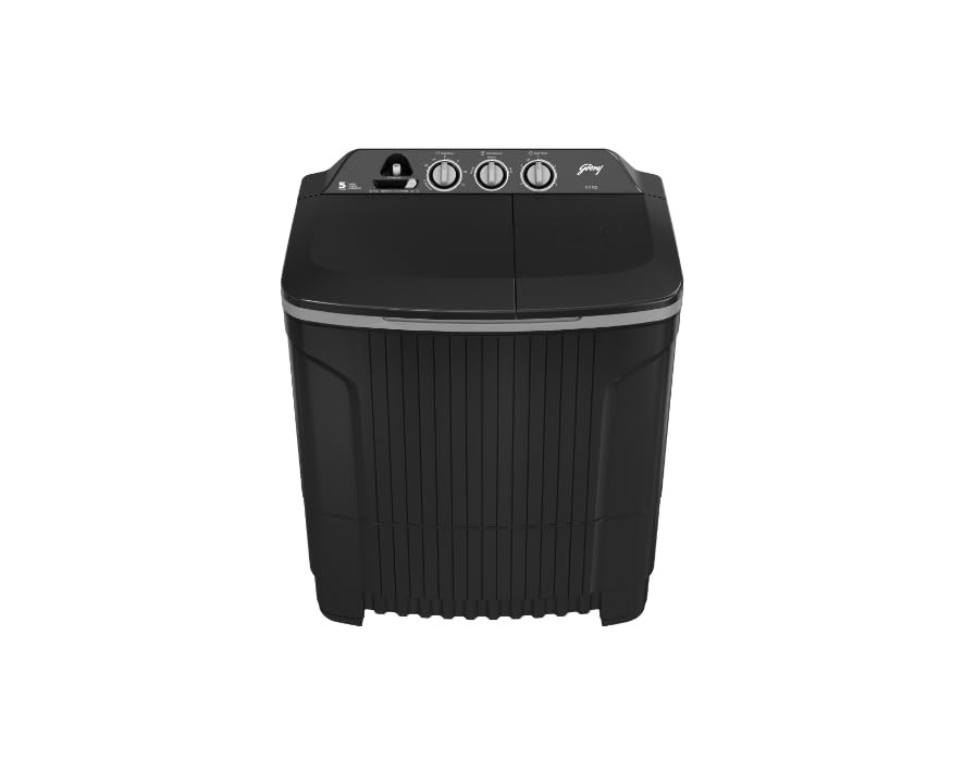 Godrej 8 Kg 5 Star Tri-Roto Scrub Pulsator Semi-Automatic Top Load Washing Machine WSEDGE CLS 80 50 PRA SLGR Slate Grey