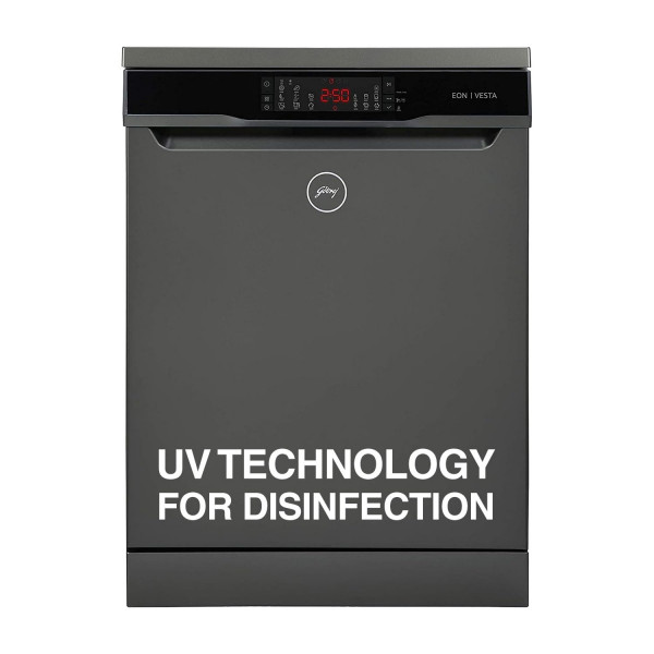 Image of Godrej Eon Dishwasher |12 place setting | Anti-Germ CrystaLight powered by UV Technology | Extra Hygiene Function