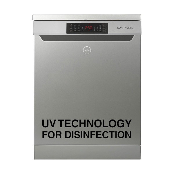 Image of Godrej Eon Dishwasher |12 place setting|Anti-Germ CrystaLight powered by UV Technology