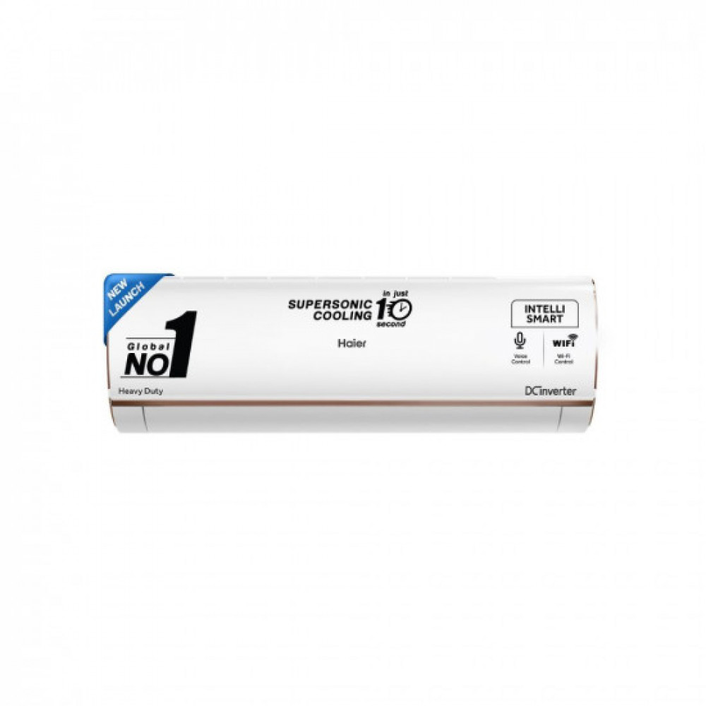 Image of Haier 1 Ton 4 Star Intelli Smart Split AC (Copper, 7 in 1 Convertible, Anti Bacterial Filter, Cools at 60°C Temp, 20 Mtrs Air Throw - HSU13K-PYFR4BN-INV,White,2024 Model)