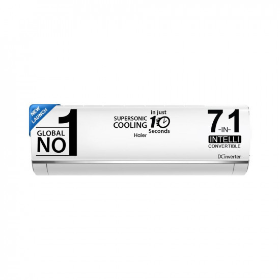 Haier 125 Ton 3 Star Twin Inverter Split AC Copper 5 in 1 Convertible Anti Bacterial Filter Cools at 54C Temp Long Air Throw - HSU15V-TMS3BE-INVWhite2024 Model