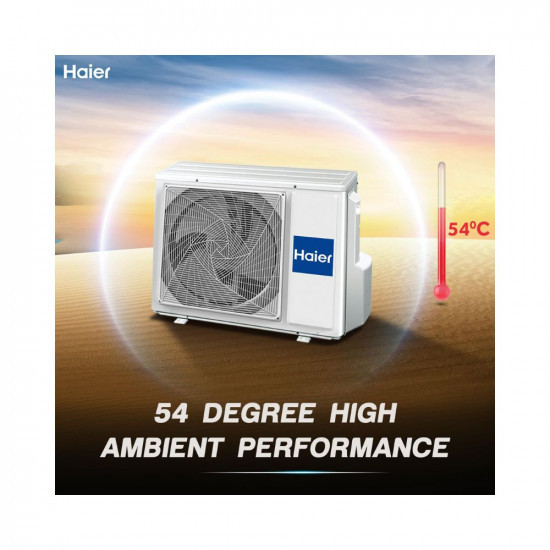 Haier 15 Ton 3 Star Twin Inverter Split AC Copper 5 in 1 Convertible Anti Bacterial Filter Cools at 54C Temp Long Air Throw - HSU17V-TMS3BN-INVWhite2024 Model