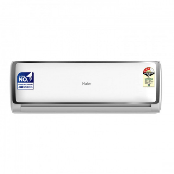 Image of Haier 1.6 Ton 3 Star Fixed Speed Split AC (Copper, Anti bactreial filter, 2023 Model, HSU19T-TXS3BE-FS, White)
