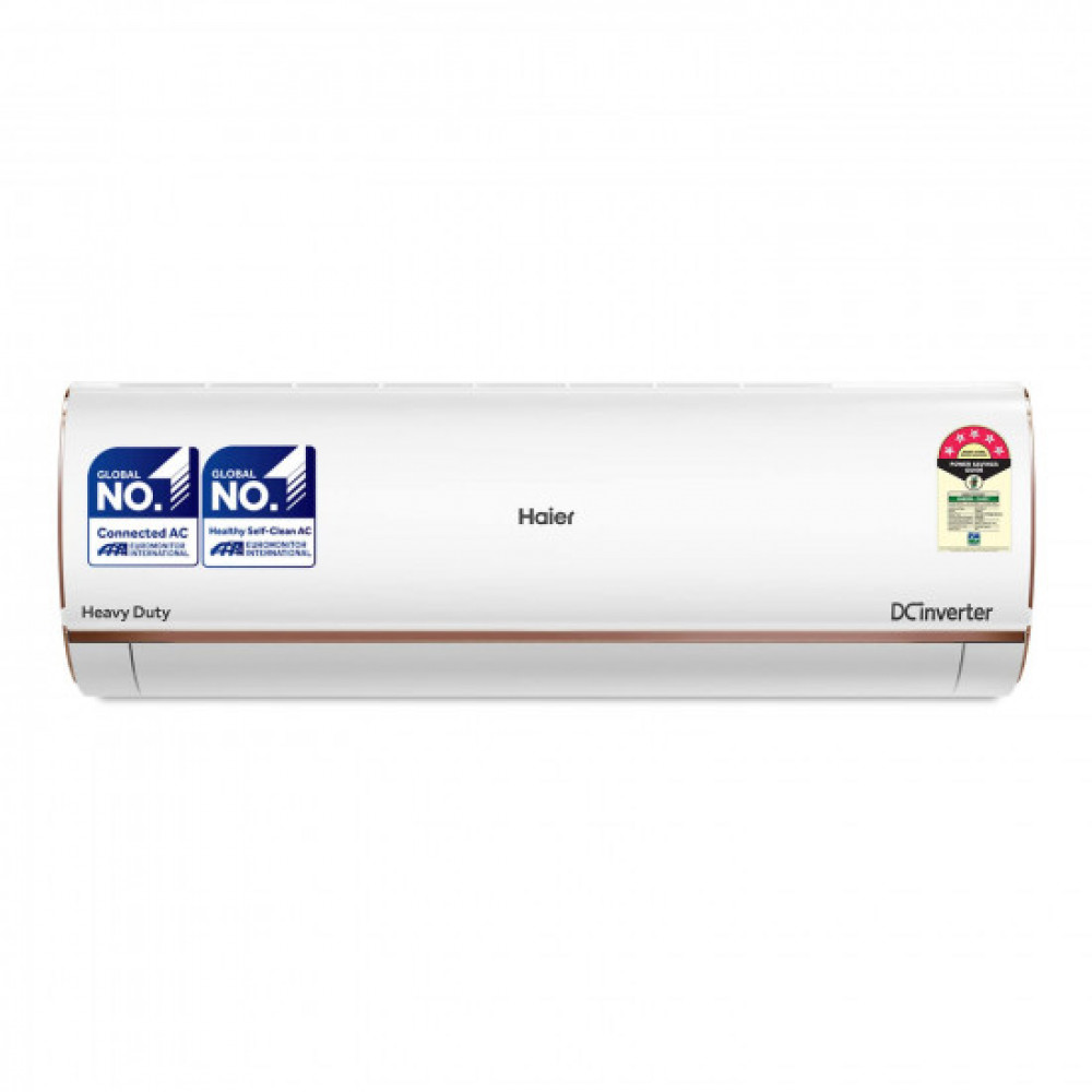 Image of Haier 1.6 Ton 5 Star Inverter Split AC (Copper, Convertible 7 in 1 Cooling Modes, Antibacterial Filter, 2023 Model,HSU19K-PYFR5BE-INV, White)