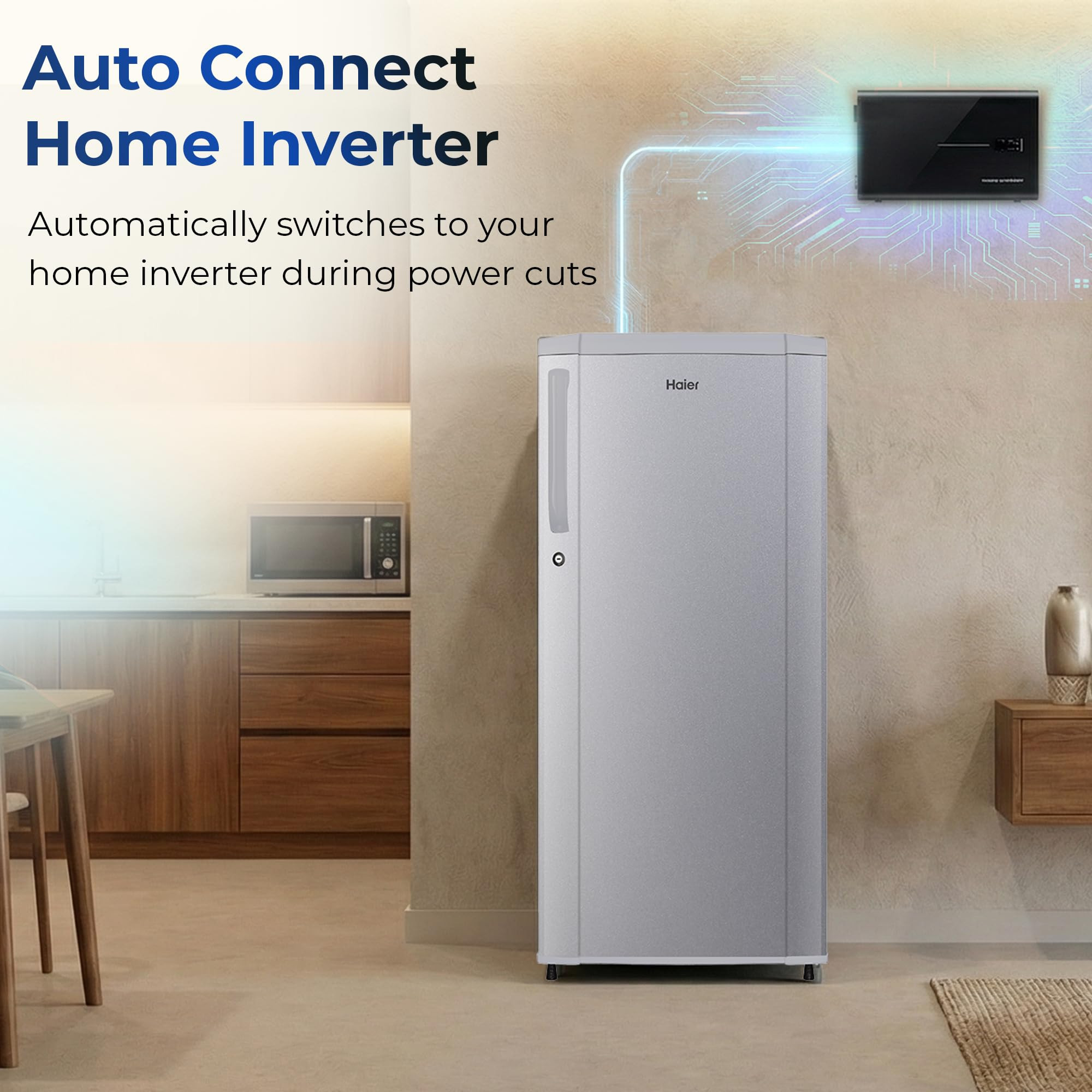 Haier 165 L 1 Star Direct Cool Single Door Refrigerator with Diamond Edge Freezing Technology Easy Clean Back Large Vegetable Box HED-171MSA-P Moon Silver 2026 Model
