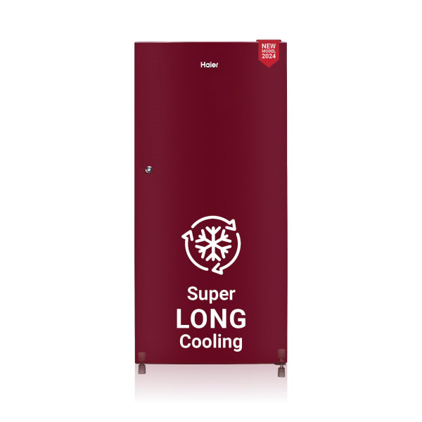 Image of Haier 190 L, 2 Star, Direct-Cool Single Door Refrigerator (HED-202RS-P, Red Mono, 2024 Model)