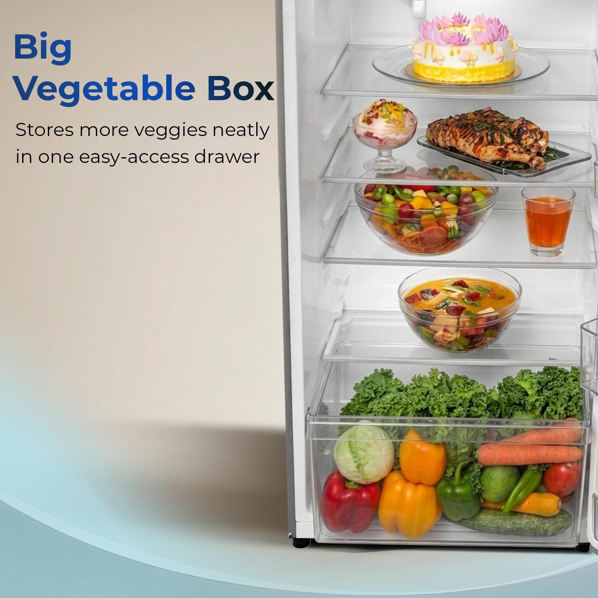 Haier 190 L 4 Star Direct Cool Single Door Refrigerator with Fast Ice Making Easy Clean Back Large Vegetable Box HED-204TDSA-N Dazzle Steel 2026 Model