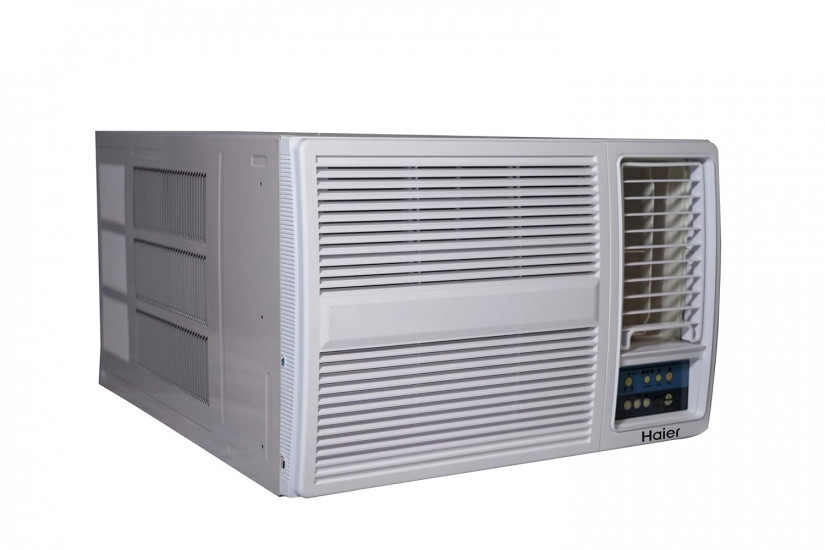 Haier 2 Ton 3 Star Fix Speed Side Flow Window AC Copper Turbo Mode Anti Bacterial Filter Cools at 54C Temp Long Air Throw - HWU24F-AOW3BN-FS 2024 Model