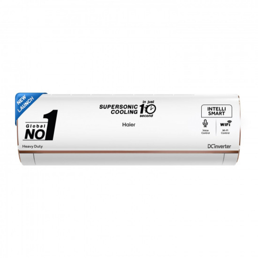 Image of Haier 2 Ton 3 Star Intelli Smart Split AC (Copper, 7 in 1 Convertible, Anti Bacterial Filter, Cools at 60°C Temp, 20 Mtrs Air Throw - HSU24K-PYFR3BE-INV, White,2024 Model)