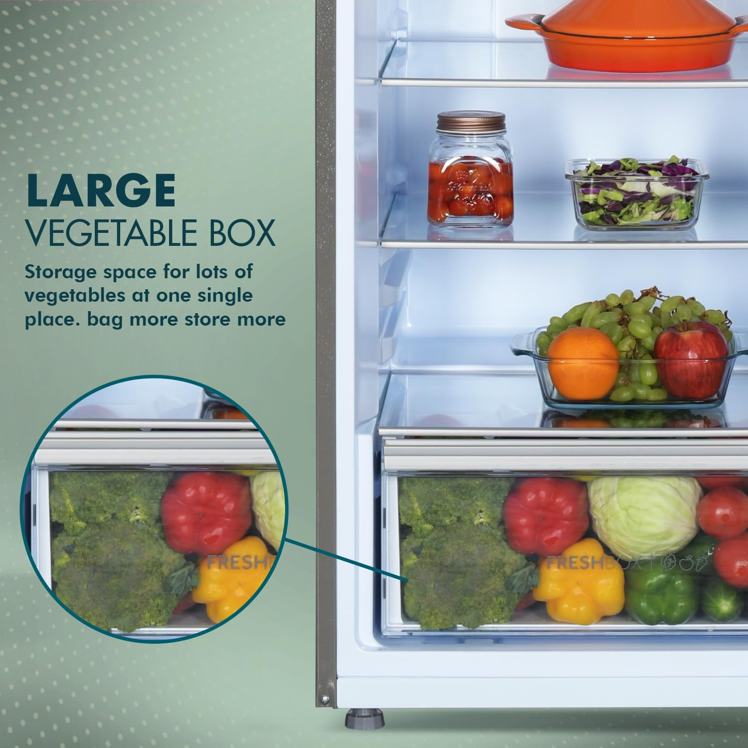 Haier 358 L 3 Star Convertible 10-in-1 Triple Inverter Dual Fan Motor Technology Frost Free Double Door Refrigerator HEF-363TS-P Inox Steel 2024 Model