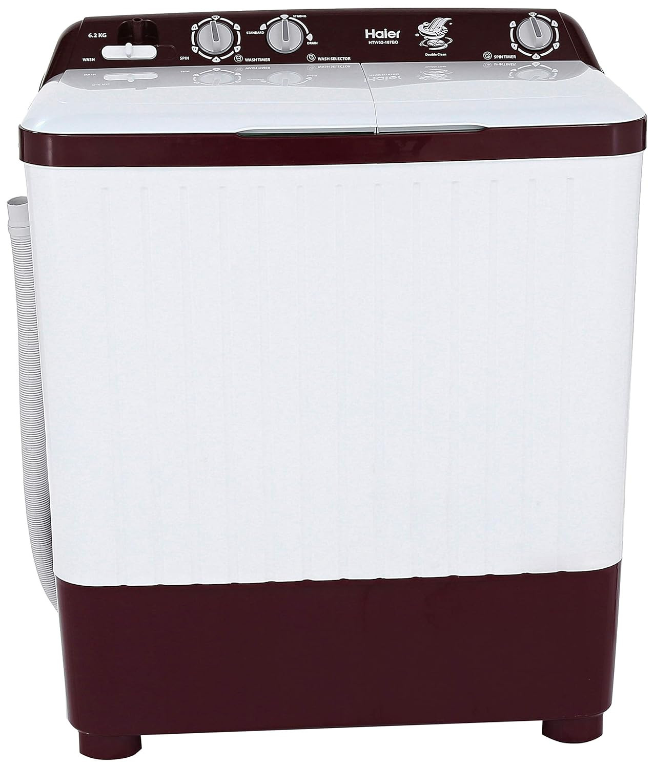 Haier 62 kg Semi-Automatic Top Loading Washing Machine HTW62-187BO Burgundy