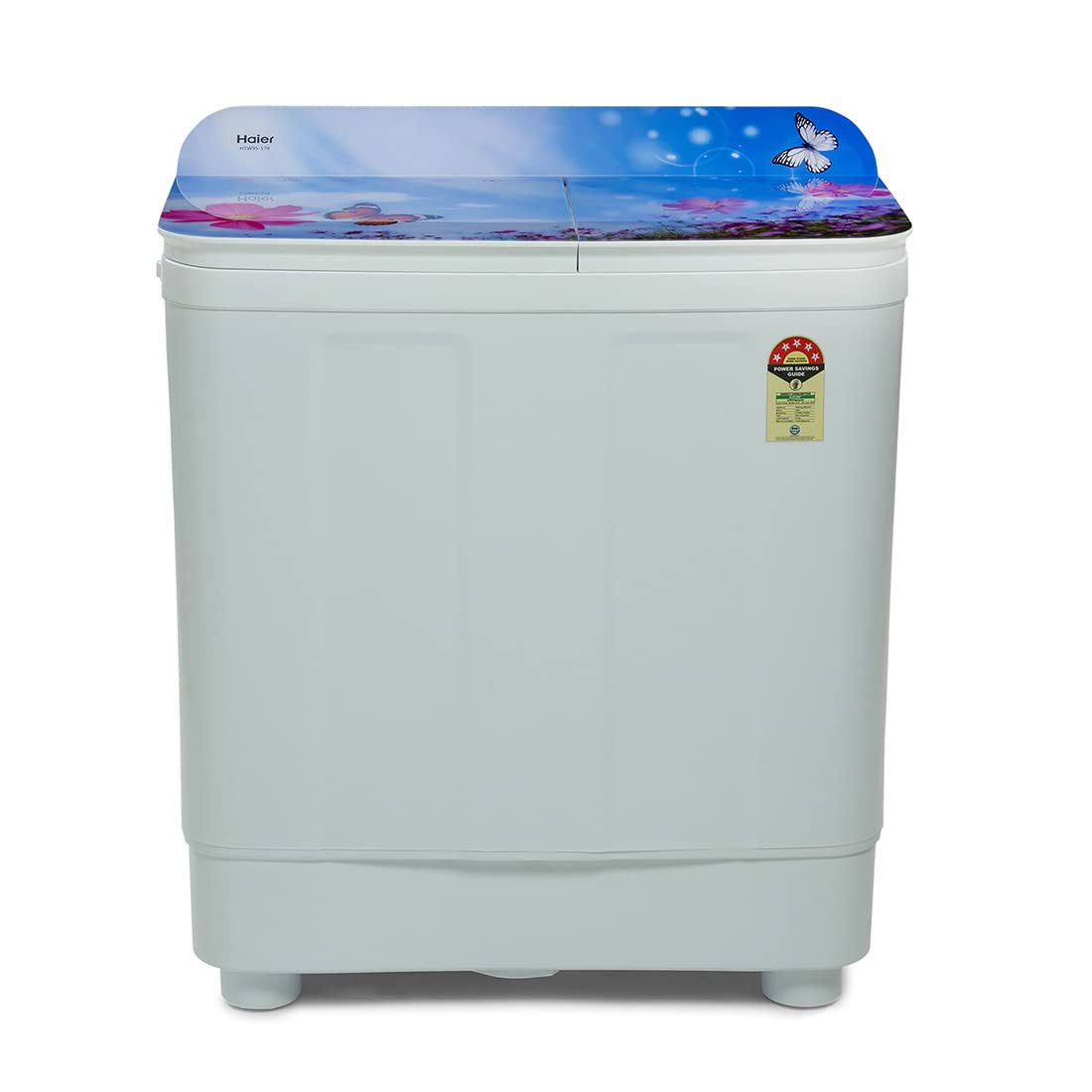 Haier 95 Kg 5 Star Voltex Pulsator Semi-Automatic Top Load Washing Machine HTW95-178 Flowers World