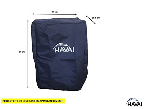 HAVAI Premium Cover for Blue Star BS-AP490LAN 915 CMH Air Purifier 100 Waterproof Size LXBXH cm 37 X 195 X 65