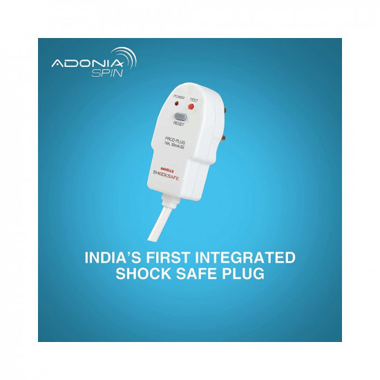 Havells Adonia Spin 10-Litre Vertical Storage Water Heater Geyser White Blue 5 Star