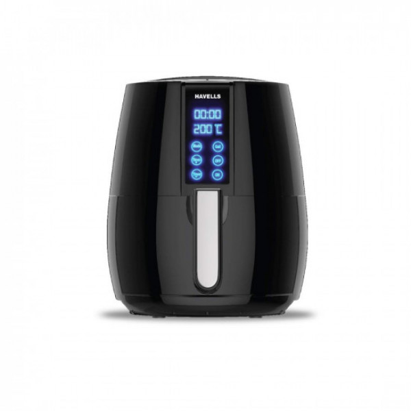Image of Havells Air Fryer Prolife Digi with 4L Capacity | Digital Touch Panel | Auto On/Off | 60 Min Timer | Basket Release Button | Air Filtration System | 2 Yr Warranty, Black