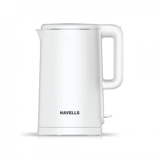 Havells Caro 15 litre Double Wall 304 Stainless Steel Inner Body Cool touch outer body Wider mouth 2 Year warranty White 1250 Watt