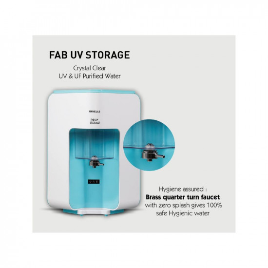 Havells Fab UV Storage Water PurifierCopperZinc5 Stage Purification7L Transparent Tank UVUF Purification Suitable TDS