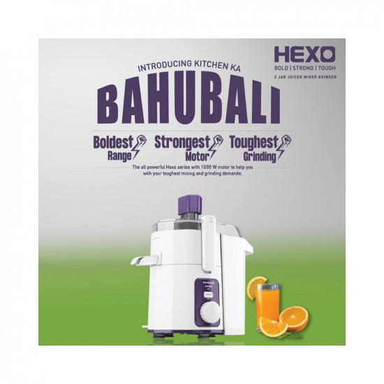 Havells Hexo 1000 watts juicer White Purple GHFJMDJV100
