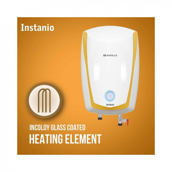 Havells Instanio 10 Litre Storage Water Heater White Mustard