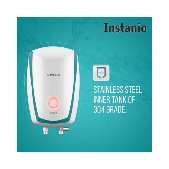 Havells Instanio 3-Litre 45Kw Instant Water Heater Geyser White Blue Wall Mounting