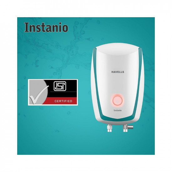 Havells Instanio 3-Litre 45Kw Instant Water Heater Geyser White Blue Wall Mounting