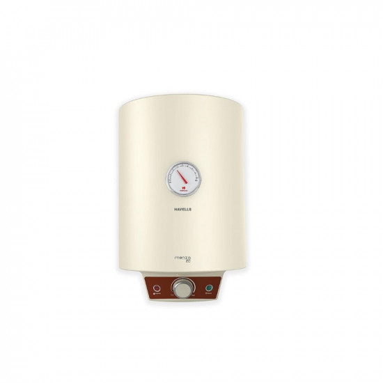 Havells Monza EC 10 L Storage Water Heater Metallic Body 2000 W With Free Flexi Pipe and Free Installation Warranty 7 Yr on Inn Container 4 Yr on Heating Element 2 Yr Compre Ivory