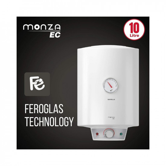 Havells Monza EC 25 L Storage Water Heater Metallic Body 2000 W With Free Flexi Pipe and Free Installation Warranty 7 Yr on Inn Container 4 Yr on Heating Element 2 Yr Compre White