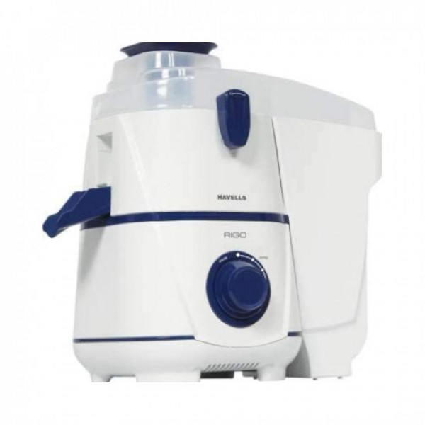 Image of Havells Rigo 500 Watts Juicer, White - Dark Blue (Ghfjmbvb050), 500 Watt