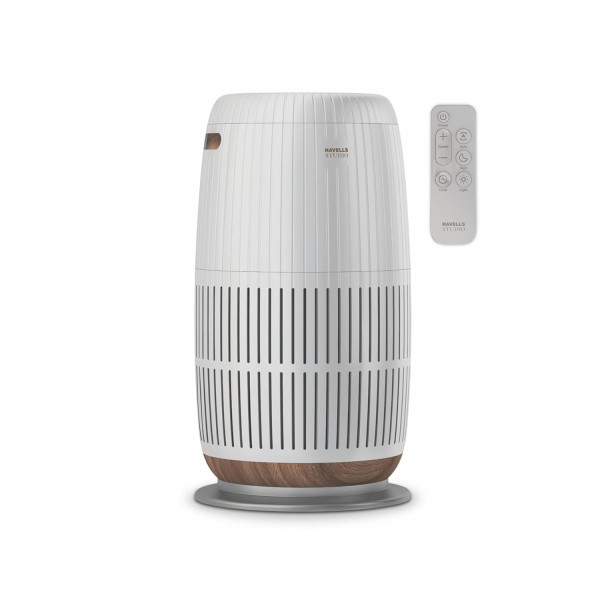 Image of Havells Studio New Launch Air Purifier for Home,AQI Display,Remote Control,Covers 377sqft,H14 HEPA Filter,WiFi App&amp;Voice Control,SpaceTech Purification, Removes 99.98%PM2.5, 6 stages-360deg filtration