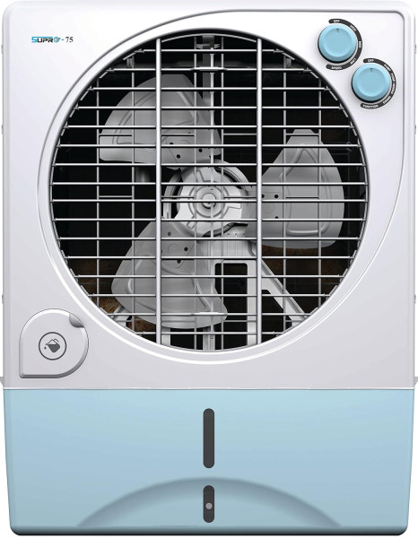 Image of Havells Supro 75 litre Desert Air Cooler with Woodwool pads (White Blue)