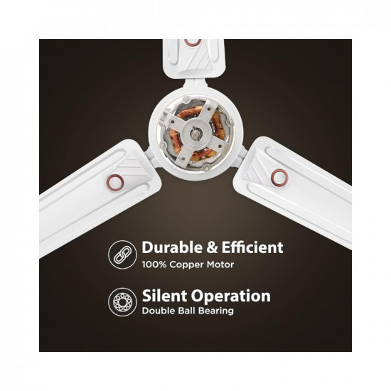 Hindware Smart Appliances Caeli White Star rated ceiling Fan