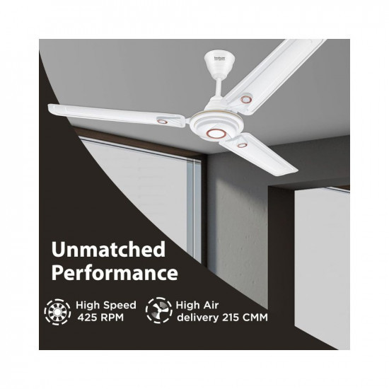 Hindware Smart Appliances Caeli White Star rated ceiling Fan