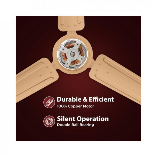 Hindware Smart Appliances Recio Sand Beige Fan 1200MM Star Rated Ceiling Fan