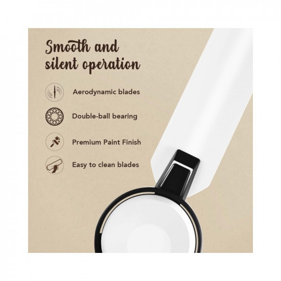 Hindware Snowcrest Arija 1200mm Designer 3 Blade Ceiling Fan with Premium Paint Finish