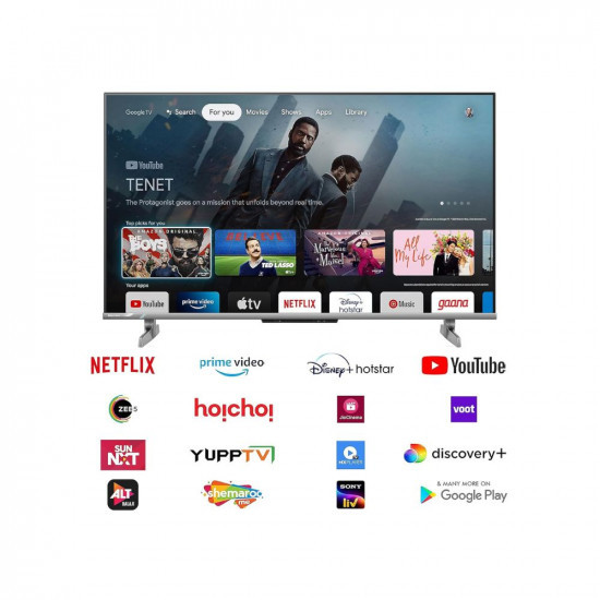 Hisense 108 cm 43 inches 4K Ultra HD Smart QLED Google TV 43U6K Gray
