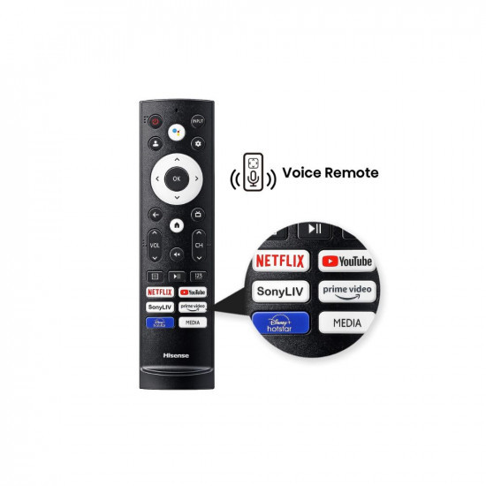 Hisense 108 cm 43 inches 4K Ultra HD Smart QLED Google TV 43U6K Gray