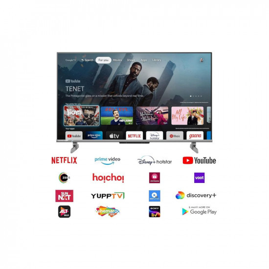 Hisense 108 cm 43 inches 4K Ultra HD Smart QLED Google TV 43U6K Gray