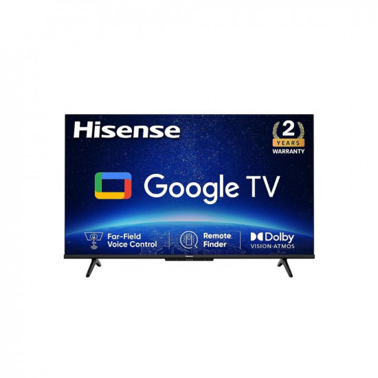 Hisense 108 cm 43 inches Bezelless Series 4K Ultra HD Smart LED Google TV 43A6H Black