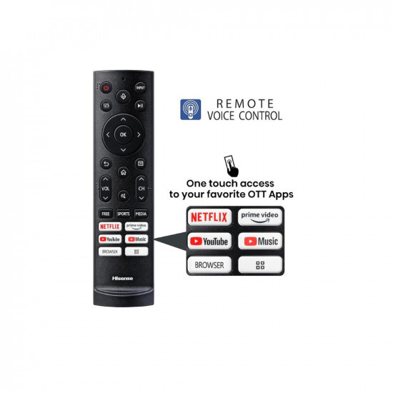 Hisense 108 cm 43 inches Bezelless Series 4K Ultra HD Smart LED Google TV 43A6H Black