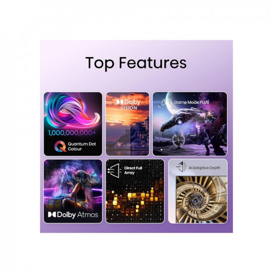 Hisense 126 cm 50 inches 4K Ultra HD Smart QLED TV 50E7K Black with 4 Year Comprehensive Warranty