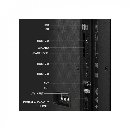 Hisense 126 cm 50 inches 4K Ultra HD Smart QLED TV 50E7K Black with 4 Year Comprehensive Warranty