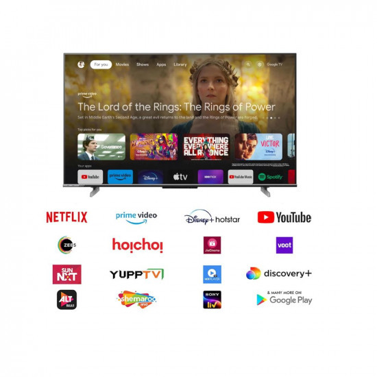 Hisense 126 cm 50 inches Bezelless Series 4K Ultra HD Smart LED Google TV 50A6K Gray Dolby Vision Atmos HSR 120 Mode