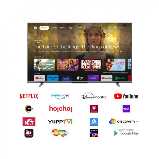 Hisense 139 cm 55 inches Bezelless Series 4K Ultra HD Smart LED Google TV 55A6K Gray