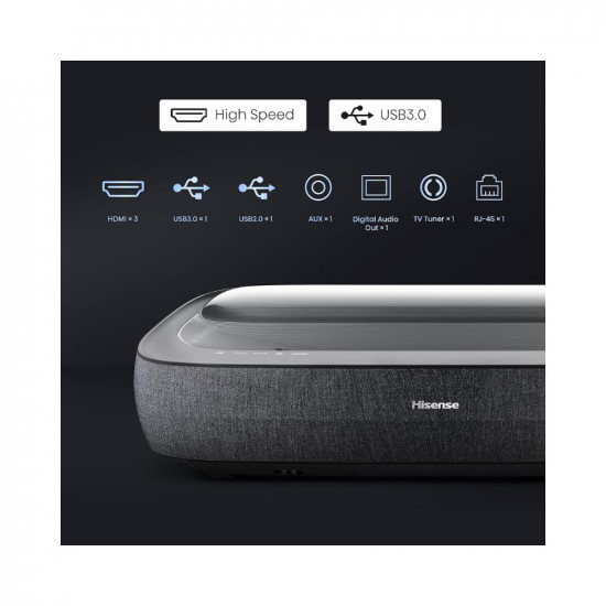 Hisense 305 cm 120 inches Trichrom ALR Screen Series 4K Ultra HD Smart Laser TV 120L9HE Black